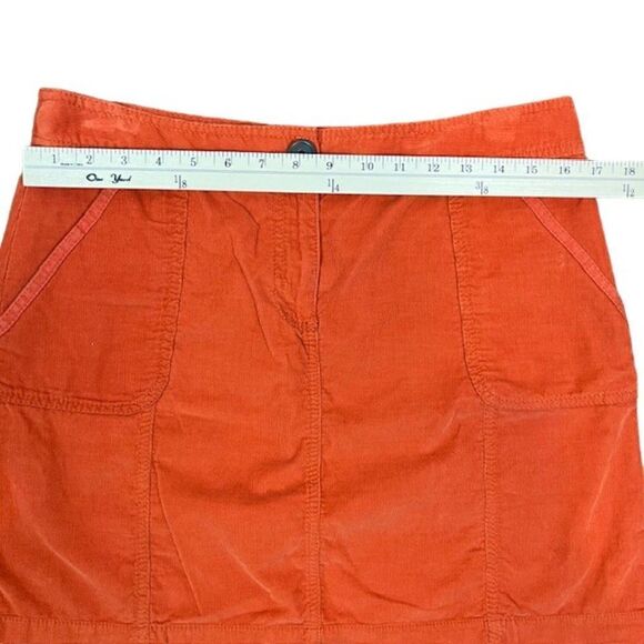 Caslon Women's Lightweight Corduroy Mini Skirt Pockets Orange Size 10P - Picture 3 of 9